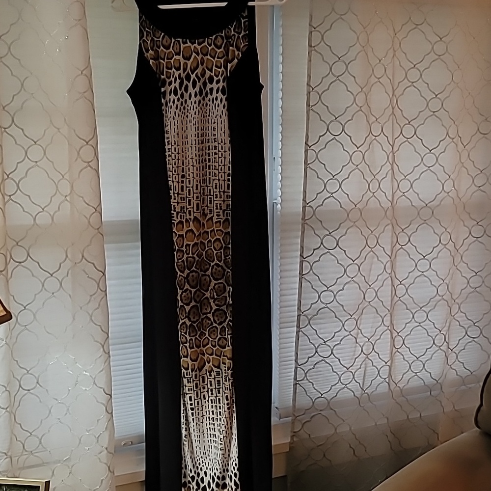 Patterned Ankle Length Dress